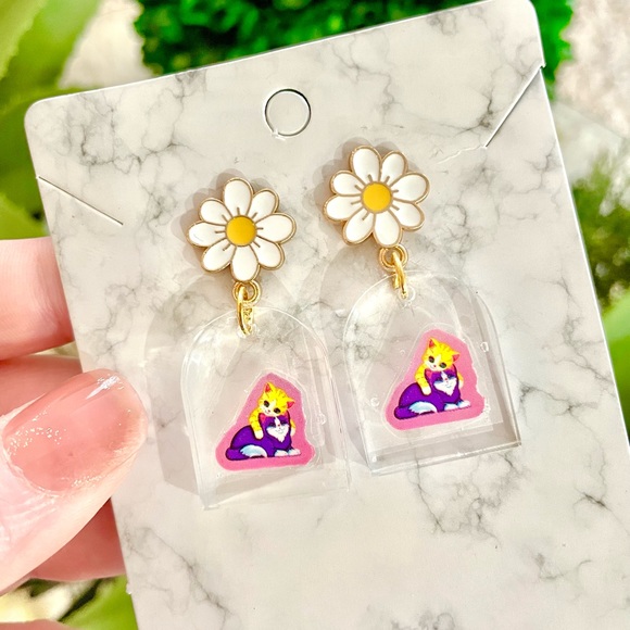 Lisa Frank Cat Acrylic Earrings - Picture 2 of 5
